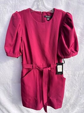 BCBG puff sleeve mini dress